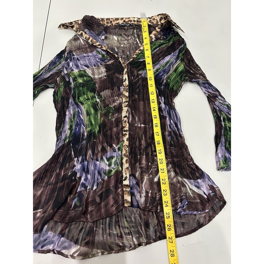 Mesmerize Top Size M Boho Forest Fairy Grunge Artsy Witchy Bell Sleeve Mob Wife - Picture 9 of 11